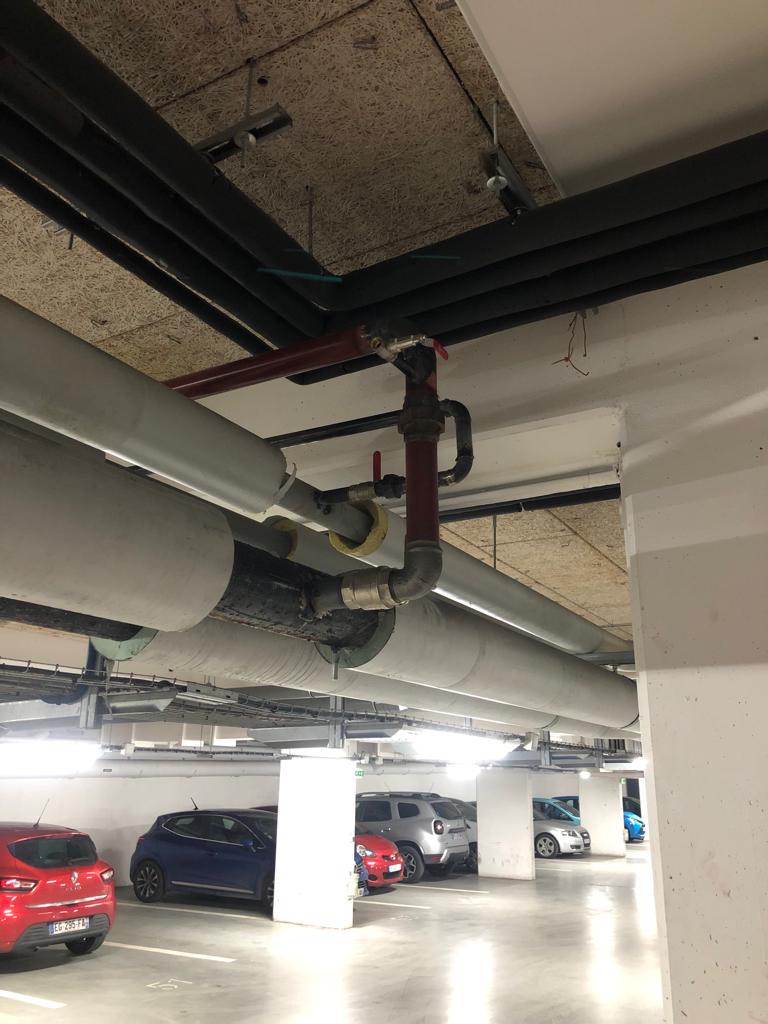 Hôpital Trousseau à Paris réalisation de 4 piquages en charge côté parking