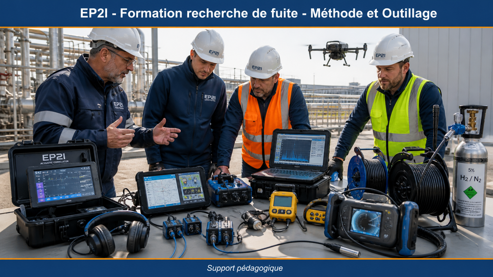 Matériel utilisé pour la formation recherche de fuite non destructive